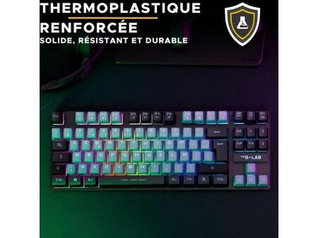 Klawiatura The G-Lab KEYZ CAESIUM Czarny Szary Azerty Francuski
