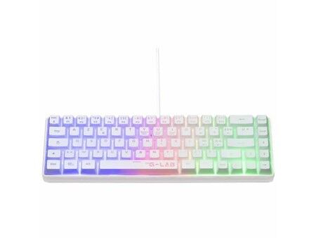 Klawiatura Bluetooth The G-Lab Azerty Francuski Biały
