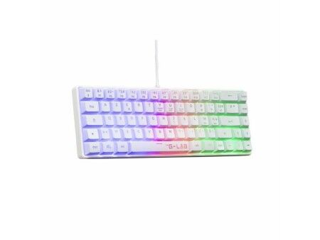 Klawiatura Bluetooth The G-Lab Azerty Francuski Biały