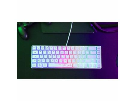 Klawiatura Bluetooth The G-Lab Azerty Francuski Biały
