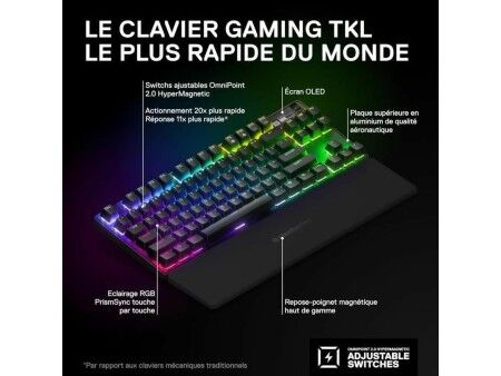 Klawiatura Bluetooth SteelSeries 64869 Czarny Francuski AZERTY