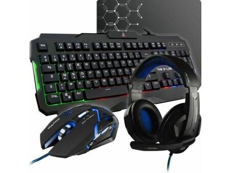 Klawiatura i Myszka The G-Lab Combo Argon AZERTY Czarny Francuski AZERTY