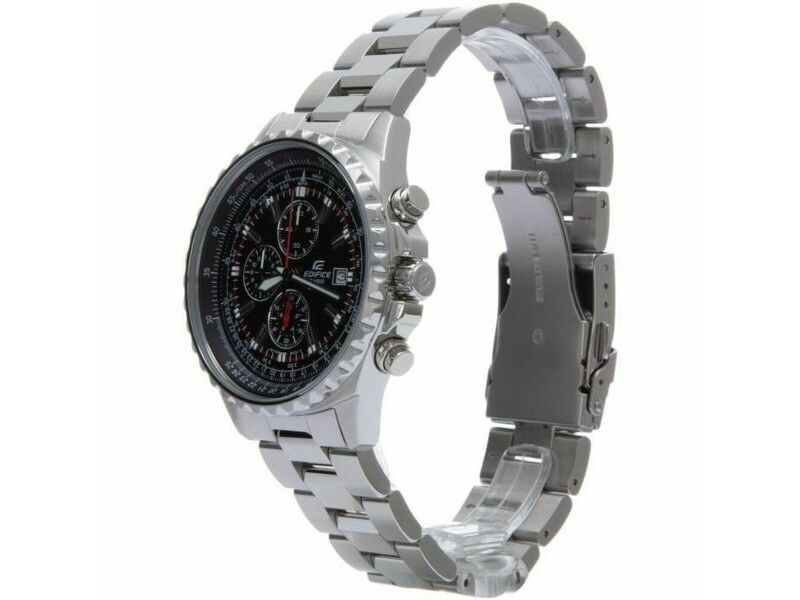 Zegarek Męski Casio EF-527D-1AVEF Czarny Szary Srebrzysty