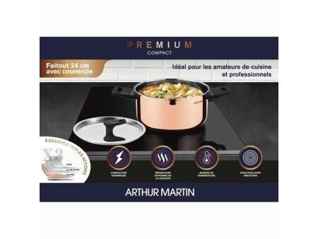 Garnek Arthur Martin AM945GT Szary Ø 24 cm 2,4 L