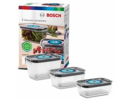 Set 3 Pojemników na Lunch BOSCH Tritan Plastikowy 700 ml 1 L 1,5 L (3 Sztuk)