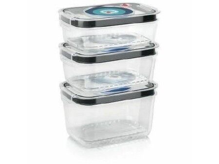 Set 3 Pojemników na Lunch BOSCH Tritan Plastikowy 700 ml 1 L 1,5 L (3 Sztuk)