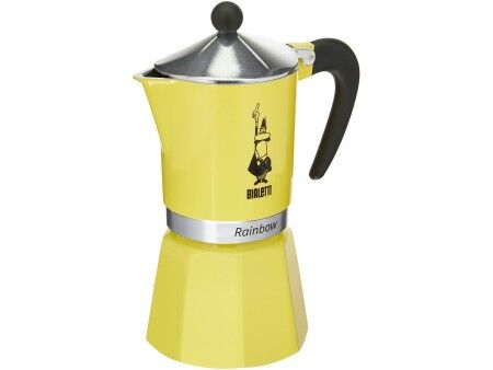 Włoska Kafeterka Bialetti Rainbow Żółty Jaune Metal 6 Kubki