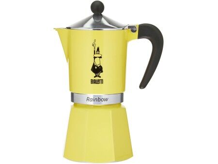Włoska Kafeterka Bialetti Rainbow Żółty Jaune Metal 6 Kubki