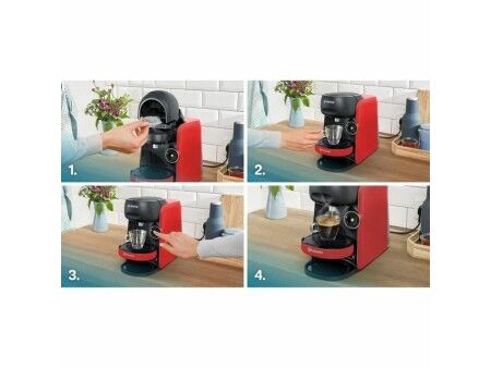 Ekspres do Kawy na Kapsułki BOSCH TAS163E T16 Finesse Czarny Czerwony rouge 1400 W 700 ml