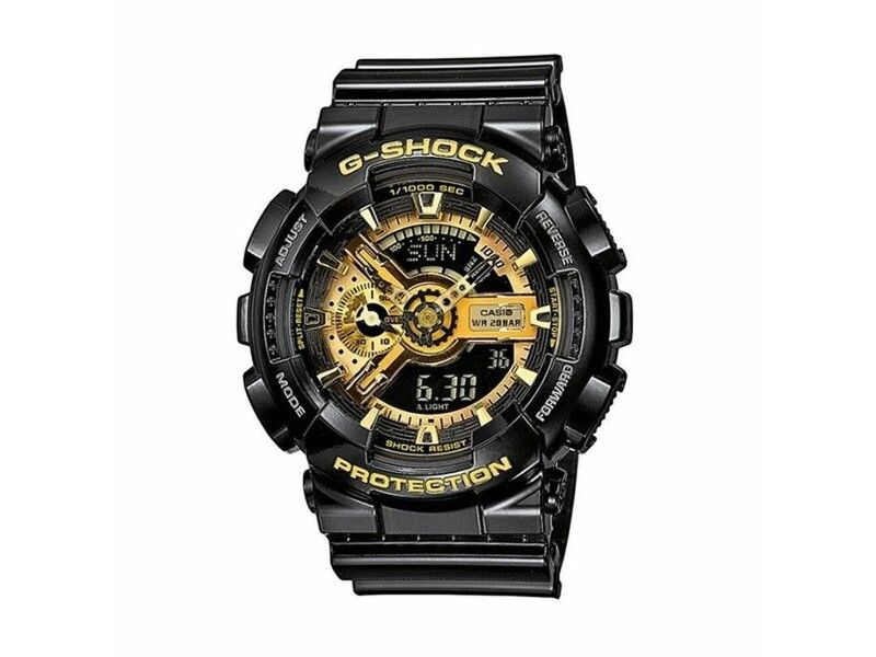 Zegarek Męski Casio GA-110GB-1AER Czarny Szary Złoto