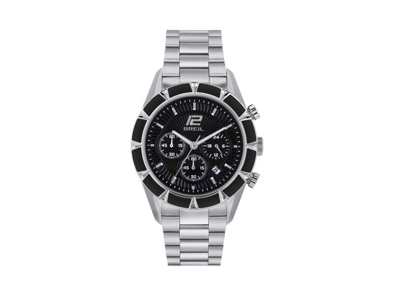 Zegarek Męski Breil TW1980 Czarny Srebrzysty (Ø 43 mm)
