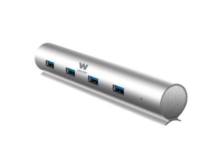 HUB USB Woxter PE26-142 Biały Srebrzysty Aluminium (1 Sztuk)