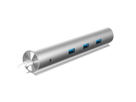 HUB USB Woxter PE26-142 Biały Srebrzysty Aluminium (1 Sztuk)