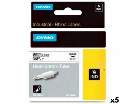 Laminowana Taśma do Drukarki Etykiet Dymo Rhino ID1-9 1,5 m 9 mm (5 Sztuk)