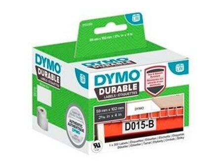 Etykiety do Drukarki Dymo Durable Biały 102 x 59 mm Czarny (6 Sztuk)