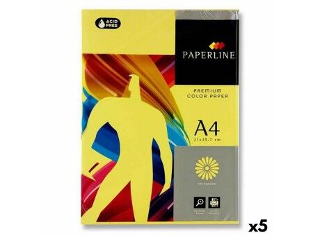 Papier do Drukarki Fabrisa Paperline Premium A4 80 g/m² 500 Kartki Żółty (5 Sztuk)