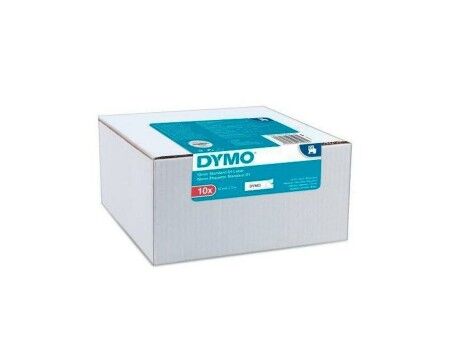 Laminowana Taśma do Drukarki Etykiet Dymo Biały Czarny Samoprzylepne 10 Części (12 Sztuk)