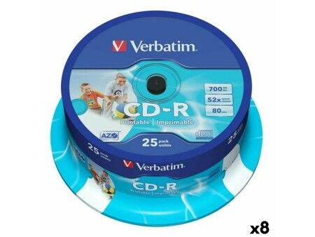CD-R Verbatim 25 Części 700 MB 50 MB/s (8 Sztuk)