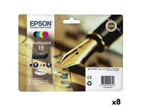 Oryginalny Wkład Atramentowy Epson Czarny/Cyan/Magenta/Żółty (8 Sztuk) (1 Sztuk)