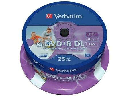 DVD-R Verbatim    25 Sztuk 8,5 GB 8x