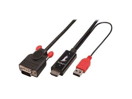 Adapter HDMI do VGA LINDY Czarny 2 m