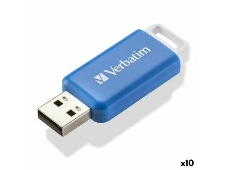 Pamięć USB Verbatim V DataBar Niebieski Czarny 64 GB