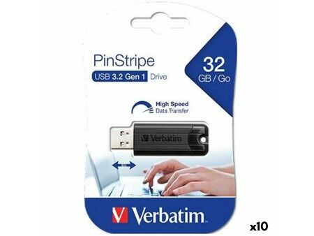 Pamięć USB Verbatim Pinstripe Czarny 32 GB