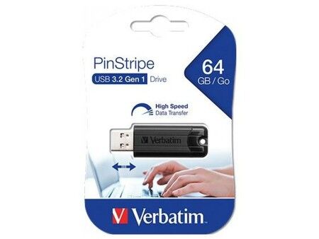 Pendrive Verbatim Pinstripe Czarny 64 GB (10 Sztuk)