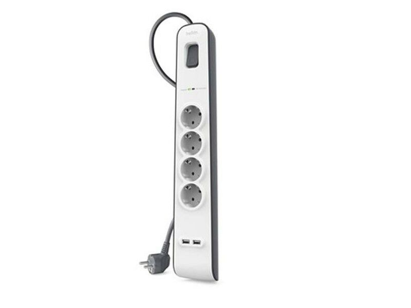 Listwa 4-gniazdkowa Tomas z przełącznikiem Belkin BSV401VF2M USB x 2 (2 m)