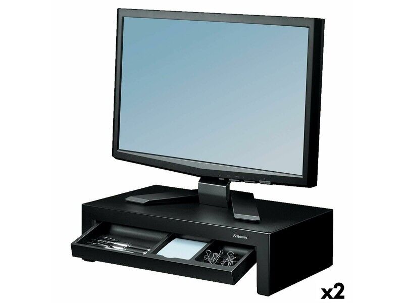 Podnośnik Fellowes Designer Suites Monitor Czarny 2 Sztuk