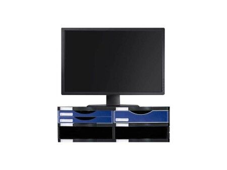 Uchwyt Stołowy do Monitora Archivo 2000 polistyrenu Niebieski Czarny 36 x 60 x 16,5 cm