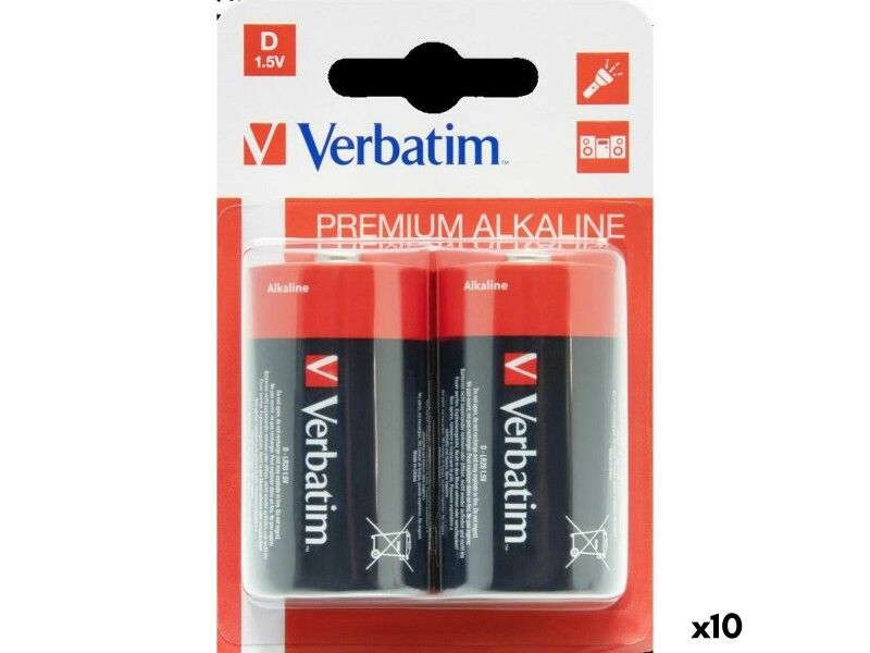 Baterie Alkaliczne Verbatim LR20 1,5 V (10 Sztuk)