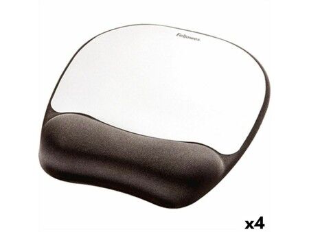 Mata do nadgarstków Fellowes    Srebrzysty Czarny Materiał Foam 4 Sztuk (23 x 19,6 x 2 cm)