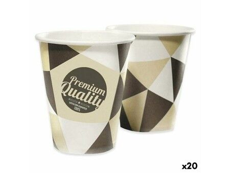 Zestaw kieliszków Maxi Products Brązowy Beżowy Karton 120 ml Jednorazowe (20 Sztuk)