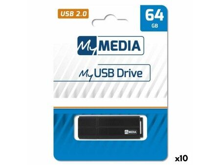 Pendrive MyMedia Czarny 64 GB (10 Sztuk)