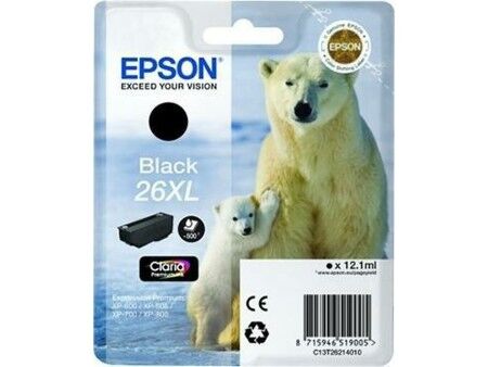 Oryginalny Wkład Atramentowy Epson 26XL Czarny