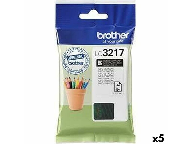 Oryginalny Wkład Atramentowy Brother MFCJ6530DW, MFCJ5730DW Czarny (5 Sztuk)