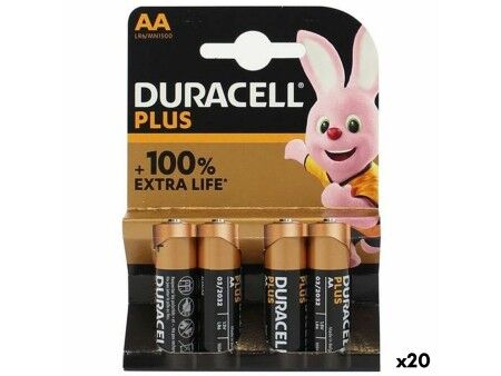 Baterie Alkaliczne DURACELL Plus Extra LR06 1,5 V (20 Sztuk)
