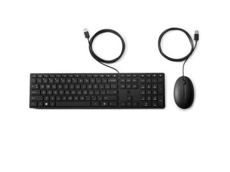 Klawiatura i Myszka HP 9SR36AAABE Qwerty Hiszpańska Czarny