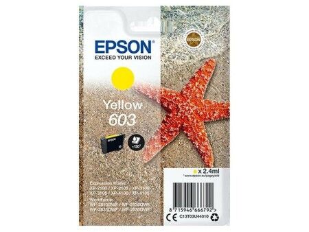 Oryginalny Wkład Atramentowy Epson XP-2100, 3100, 4100 / WF-2830DWF, 2850DW - Nº 603 Żółty (10 Sztuk)