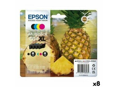 Oryginalny Wkład Atramentowy Epson XP-2200 WF-2910DWF 604XL Czarny/Cyan/Magenta/Żółty (8 Sztuk)