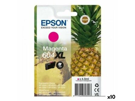 Oryginalny Wkład Atramentowy Epson XP-2200 WF-2910DWF 604XL Magenta (10 Sztuk)