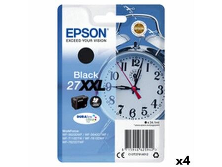 Oryginalny Wkład Atramentowy Epson WF-3000 7000 - Nº27XXL Czarny (4 Sztuk)