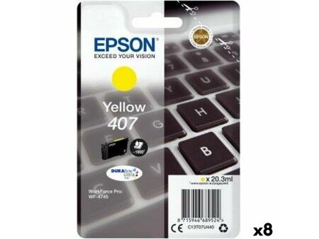 Oryginalny Wkład Atramentowy Epson WorkForce Pro 4745 Series Żółty (8 Sztuk)