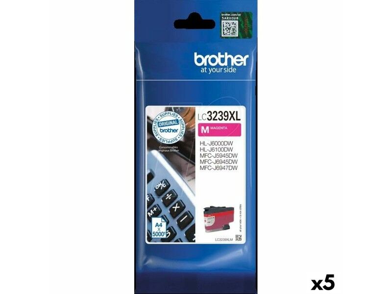 Oryginalny Wkład Atramentowy Brother HLJ6000 / MFCJ5945 / MFCJ6945 Magenta (5 Sztuk)