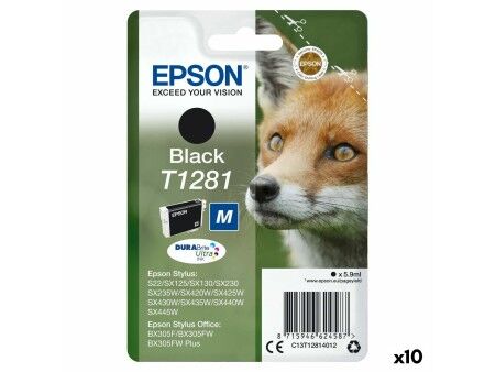 Oryginalny Wkład Atramentowy Epson STYLUS S22/SX125/ SX 235W /420W/425W, OFFICE BX305F Czarny (10 Sztuk)