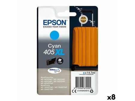 Oryginalny Wkład Atramentowy Epson 405XL Turkusowy (8 Sztuk)
