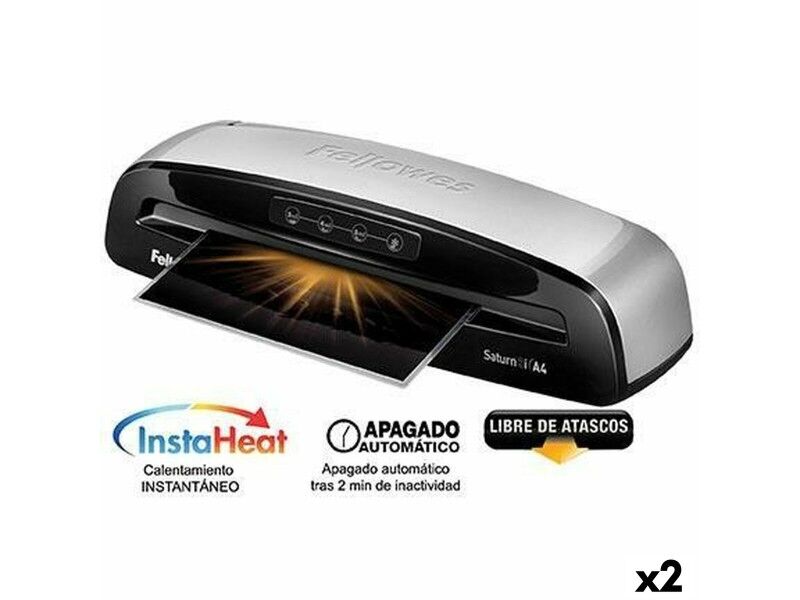 Laminator Fellowes Saturn 3i Czarny Srebrzysty (2 Sztuk)