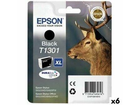 Oryginalny Wkład Atramentowy Epson SX525WD/620FW/ OFFICE B42WD/ 525WD/625FWD/925FWD Czarny (6 Sztuk)