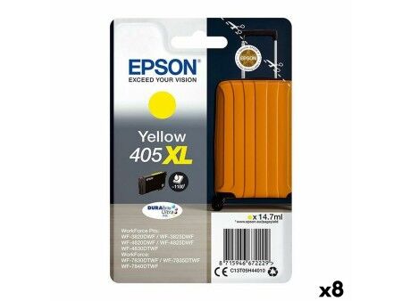 Oryginalny Wkład Atramentowy Epson WF-3820DWF, 3825DWF, 4820DWF, 4825DWF, 4830DWF, WF-7830DTWF, 7835DTWF, 7840DTWF Żółty (8 Sztu